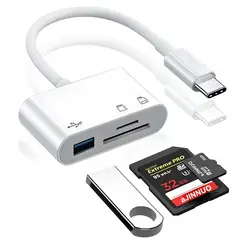 EON - Adaptador 3 En 1 Lector Tarjetas Sd/tf Usb Tipo C, Usb3.0