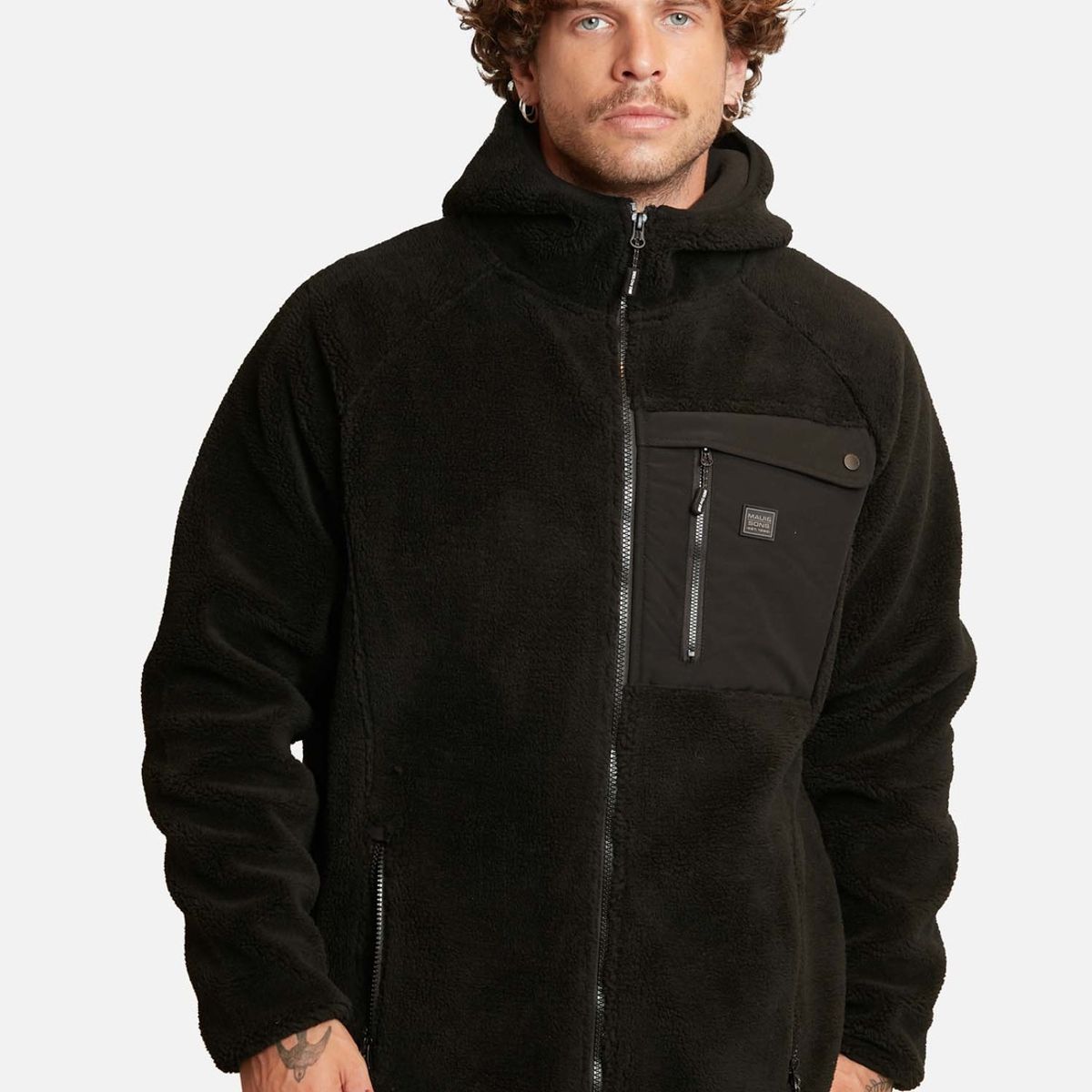 MAUI AND SONS - Poleron Chiporro Div Adventure Negro Hombre Maui And Sons