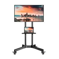 GENERICO - Rack Soporte Con Ruedas Stand De Tv Móvil 32 A 70 Color Negro