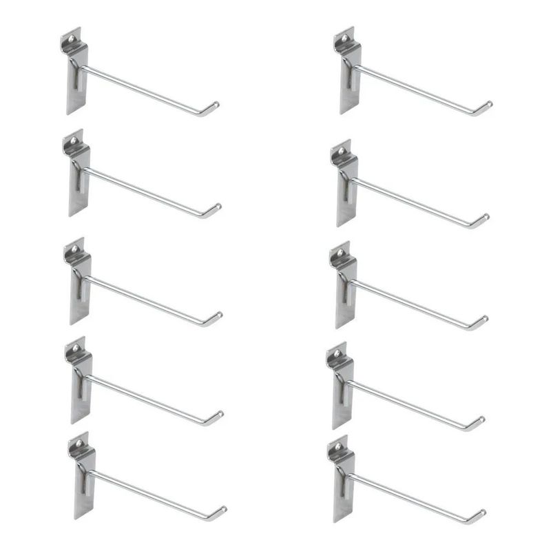 KUANGYE - Set 10 Ganchos Exhibidor De 20 Cm Para Panel Ranurado.