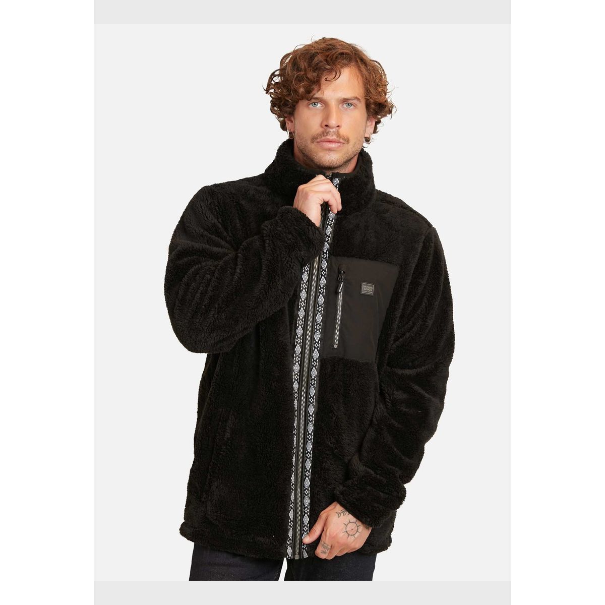 MAUI AND SONS - Poleron Chiporro Unfreezy Neck Negro Hombre Maui And Sons