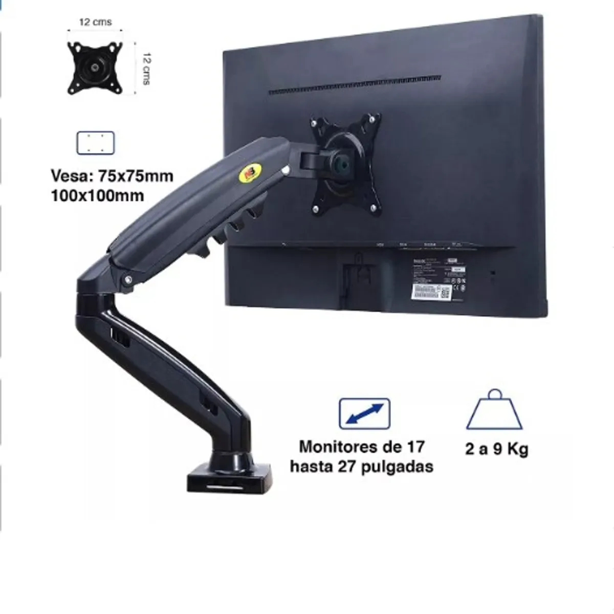 GENERICO - Soporte North Bayou NB F80 de mesa para TVMonitor de 17 a 27 negro