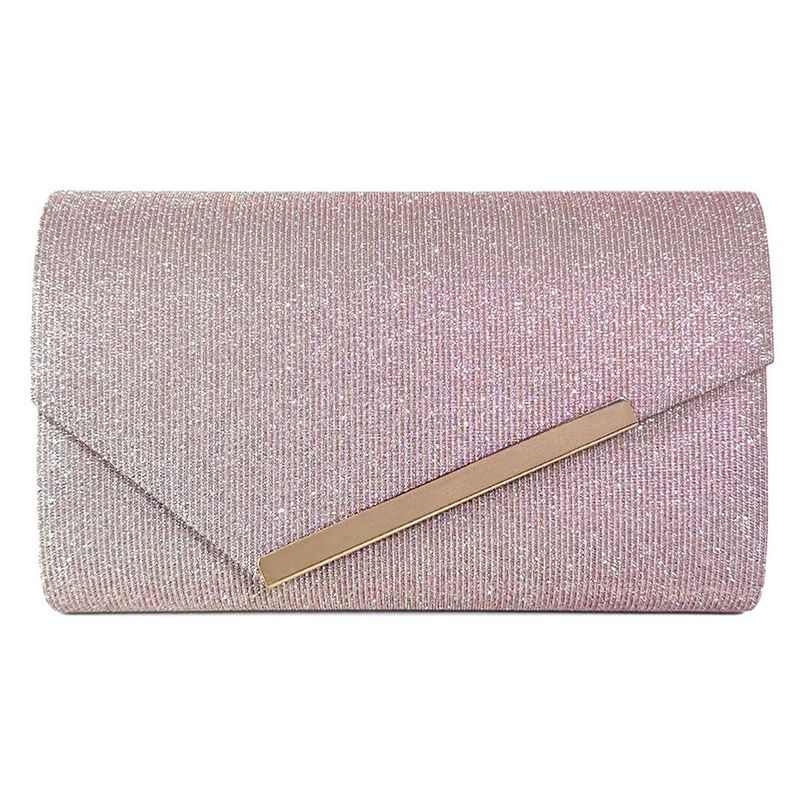 BONVERANO - Mini Cartera Rectangular Brillantes Mujer - Negro