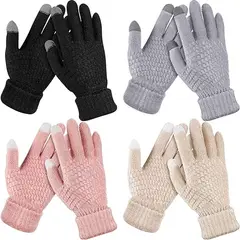 LUKOVEE - Guantes De Invierno Pantalla Táctil Antideslizante 4 Pares