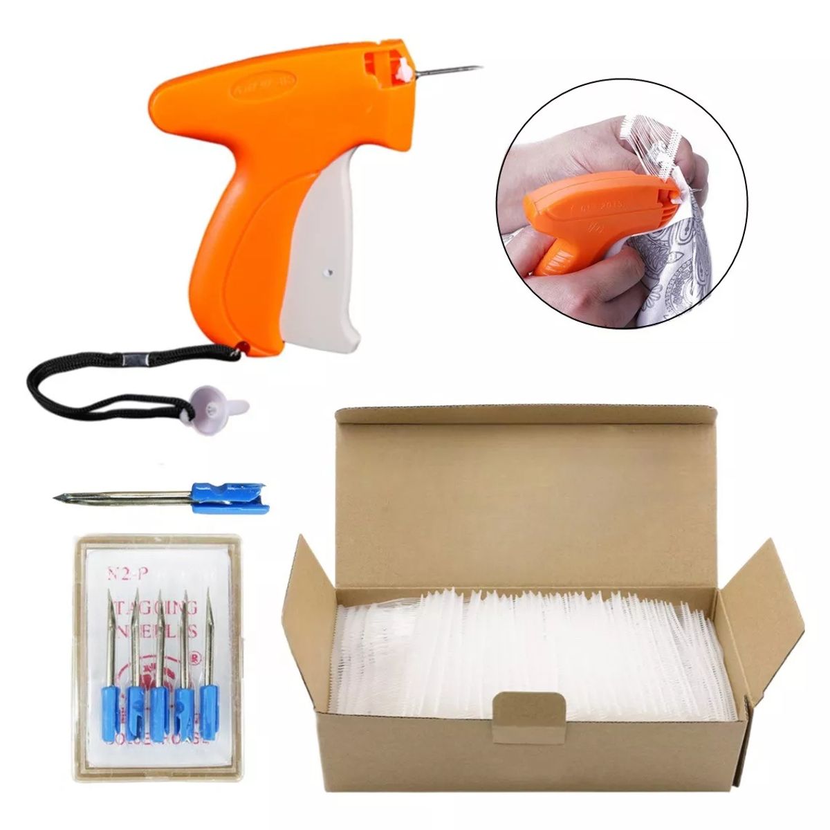 KUANGYE - Pistolas Etiquetadoras De Ropa+5000 Plastiflechas+5 Agujas