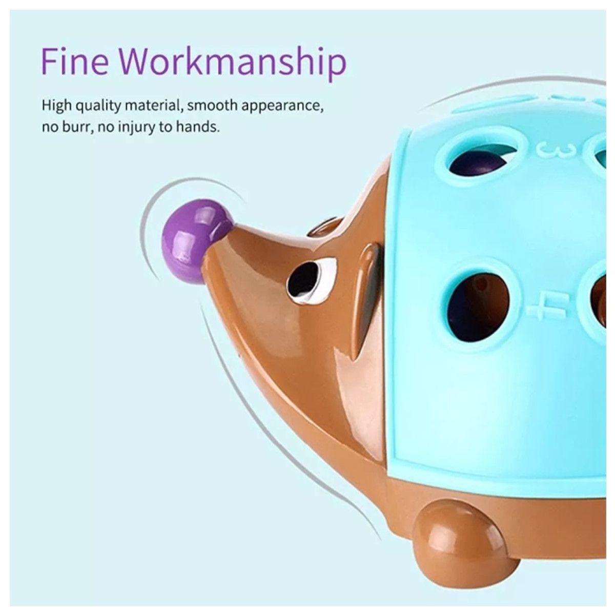 KUANGYE - Juguete Sensorial Montessori Erizo Encaje Motricidad Fina