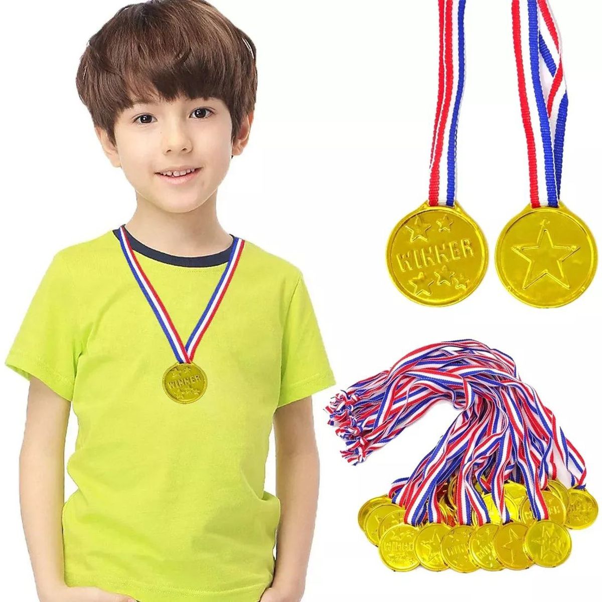 KUANGYE - Pack 12 Medallas Premiación Niños Sorpresa Cumpleaños