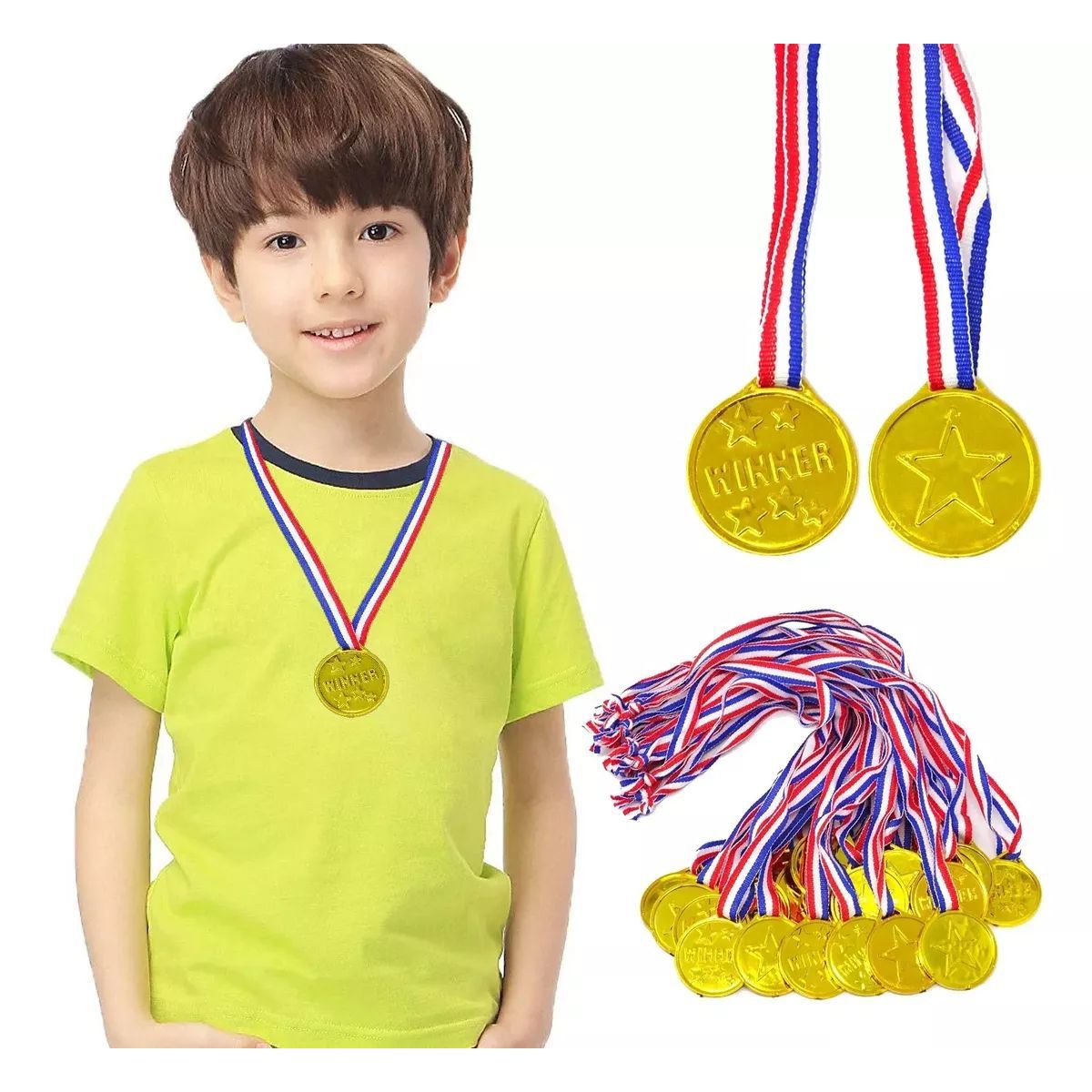 KUANGYE - Pack 12 Medallas Premiación Niños Sorpresa Cumpleaños