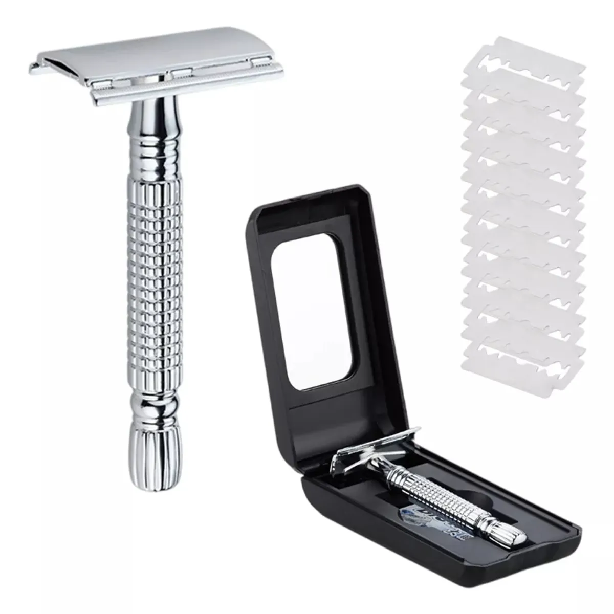 KUANGYE - Máquina De Afeitar Acero Inoxidable Doble Filo