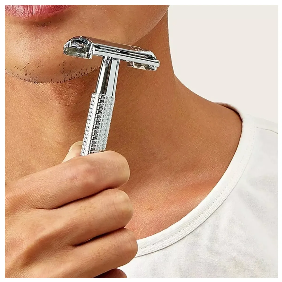 KUANGYE - Máquina De Afeitar Acero Inoxidable Doble Filo