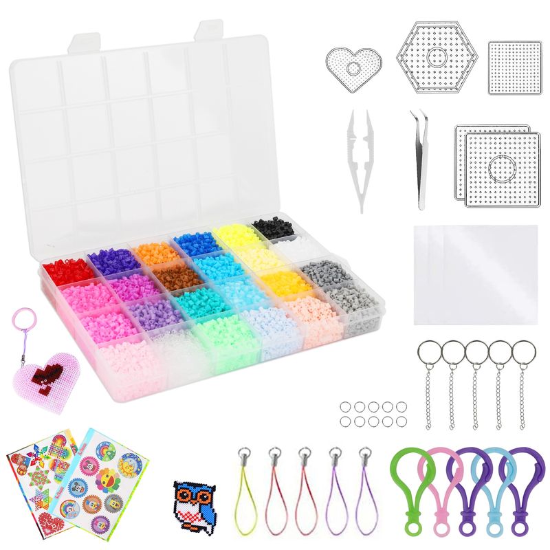 LUKOVEE - Pack Hama Beads 2.6mm 10000pcs 24 Color Y Accesorios