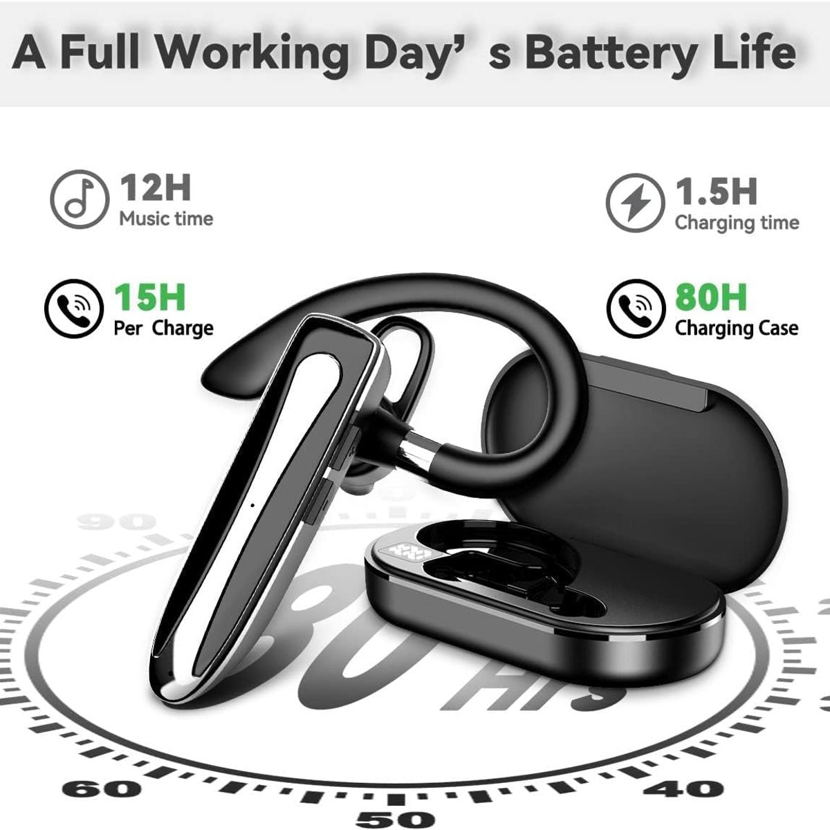 KUANGYE - Audífono Manos Libres Bluetooth Profesional Yyk-530