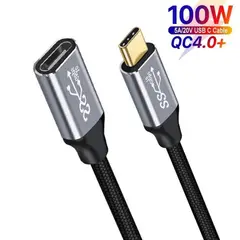 KUANGYE - Cable Extensión Usb C 3.1 Gen2 3m 10gbps Pd100w Qc 4.0 4k