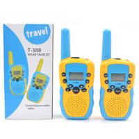 Set 2 Radios Walkie Talkie Portátil Para Niños Con 22 Canal - Amarillo