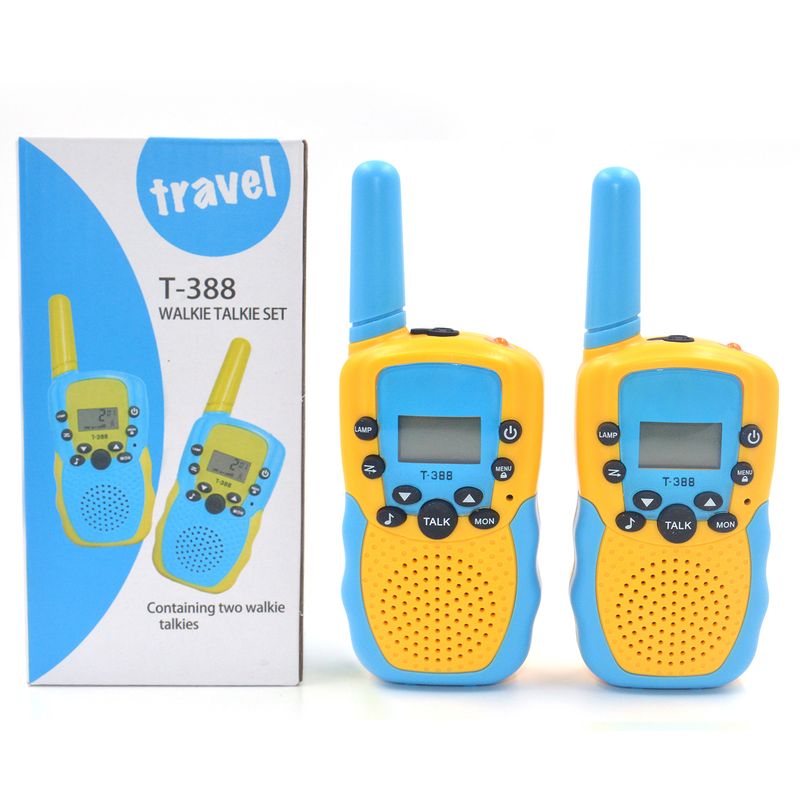 LUKOVEE - Set 2 Radios Walkie Talkie Portátil Para Niños Con 22 Canal - Amarillo