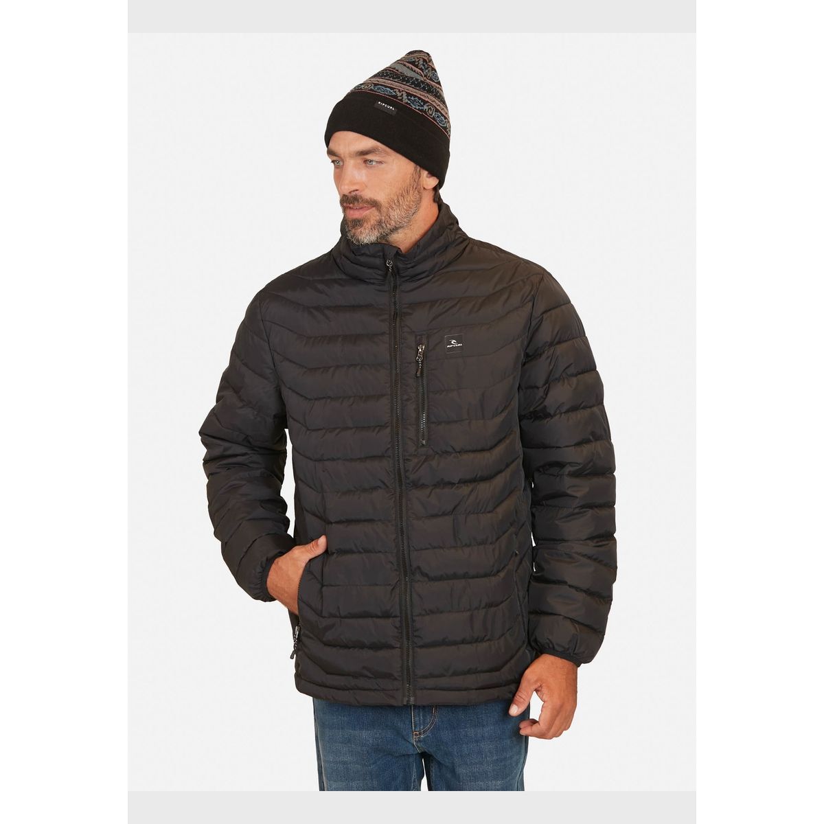 RIP CURL - Parka Puffa Kailua Negro Hombre Rip Curl