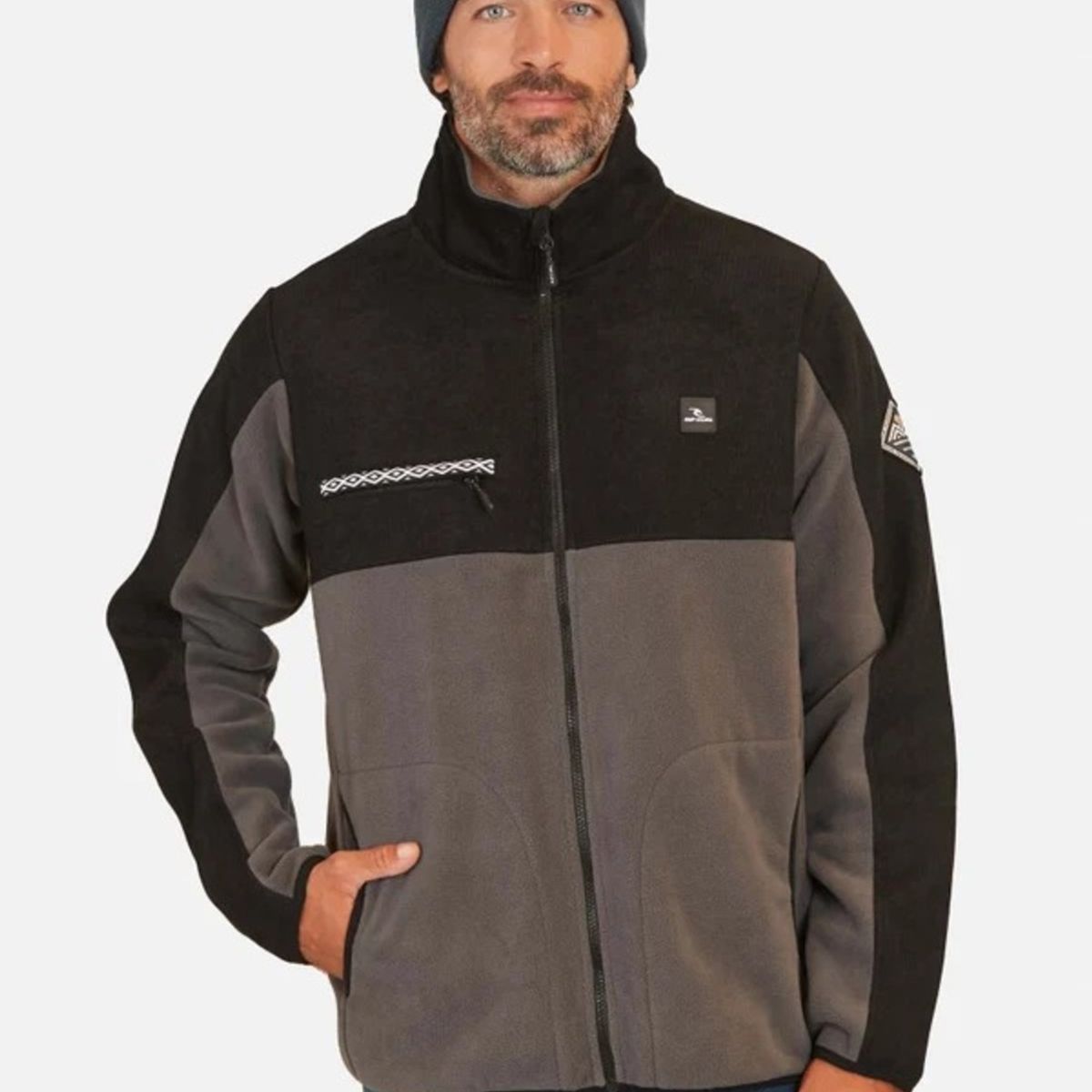 RIP CURL - Poleron Micropolar Tilo Gris Hombre Rip Curl