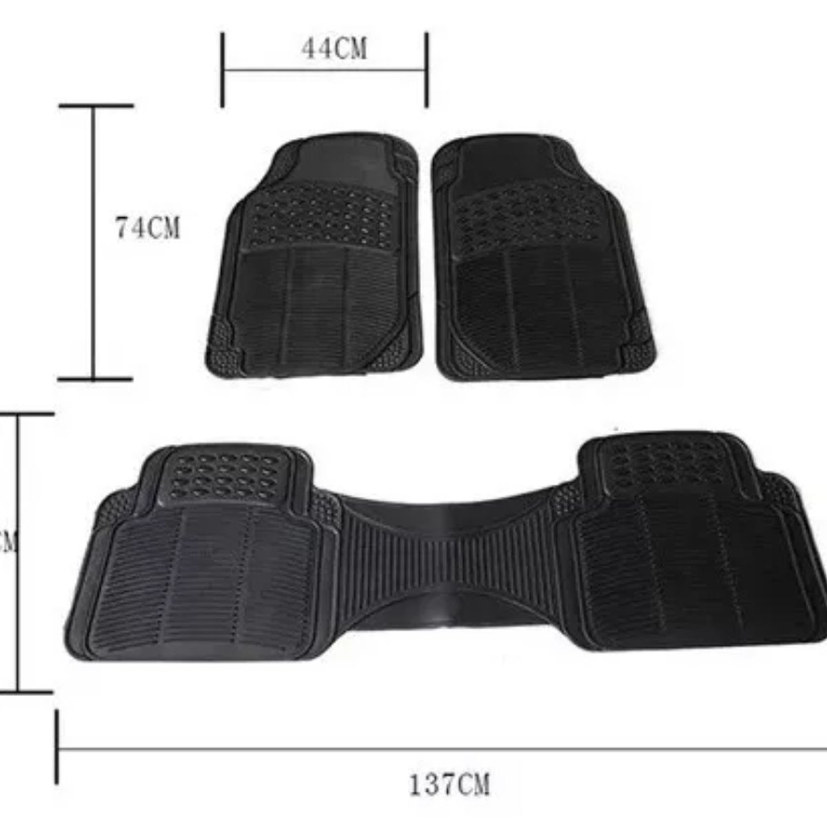 GENERICO - Alfombra Piso De Goma Auto Universal 3 Piezas