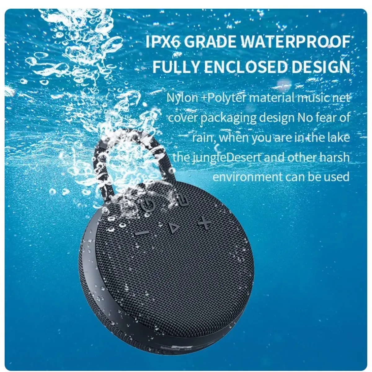 GENERICO - Parlante Portatil Clip Bluetooth SK8 USB Recargable