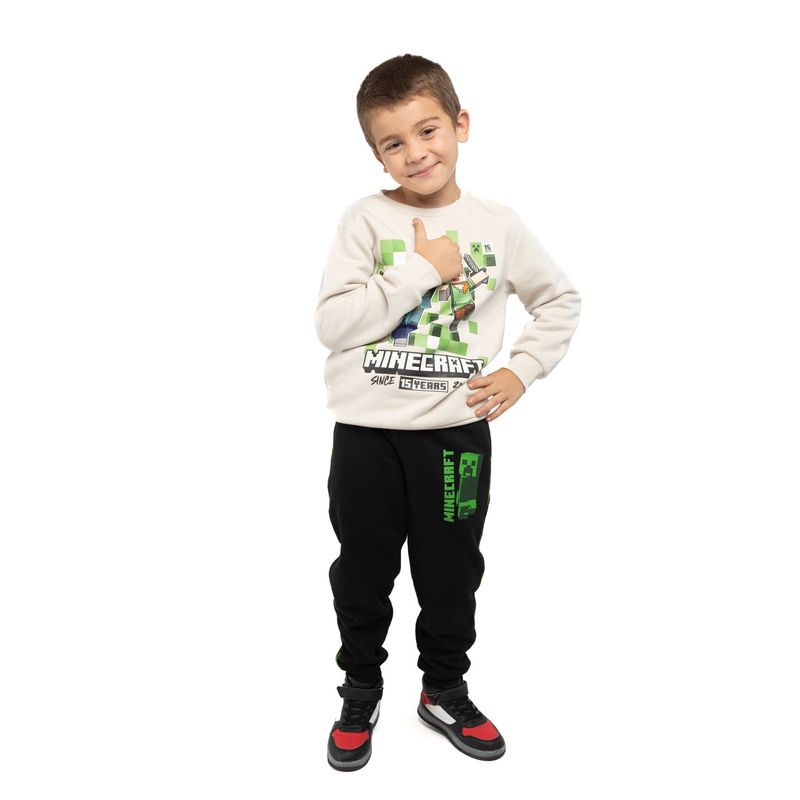 MINECRAFT - Pantalon de Buzo Niño Logo Negro Minecraft