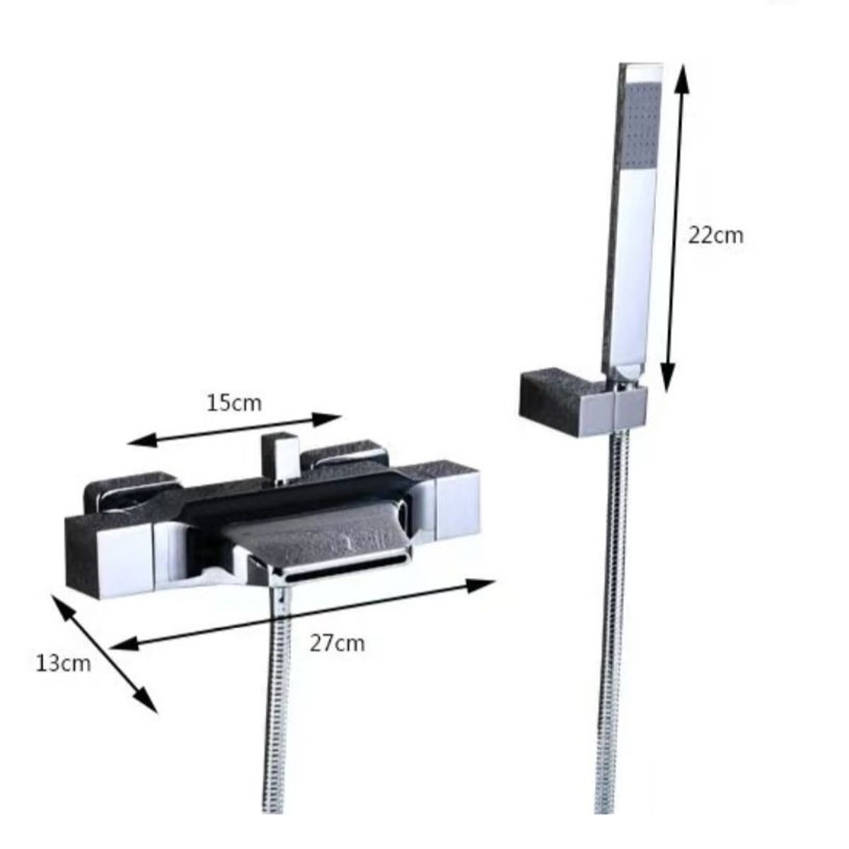 GENERICO - Llave Monomando Tina Ducha Bronce Plateado