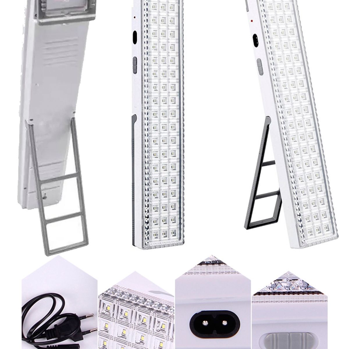 GENERICO - Pack X3 Lámpara De Emergencia Recargable Led Blanco