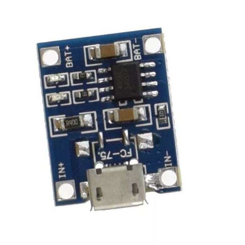 GENERICO - Cargador Tp4056 Batería 18650 Litio Li-ion 3,7v Compatible con Arduino