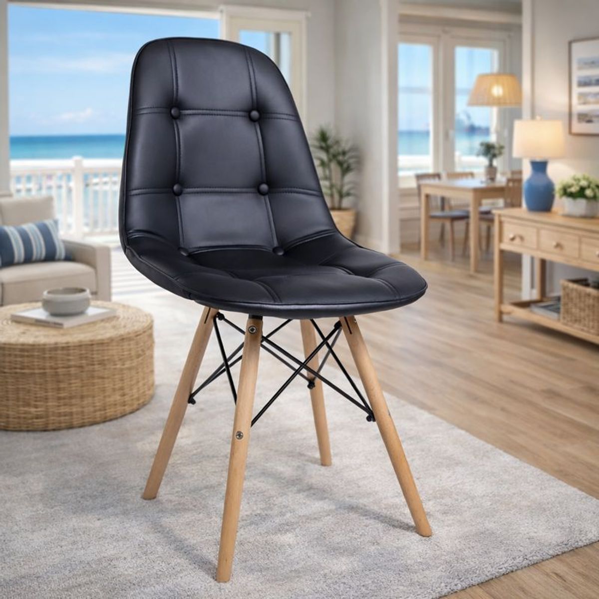 WHITE MARKET - Pack x 4 Sillas Eames acolchada