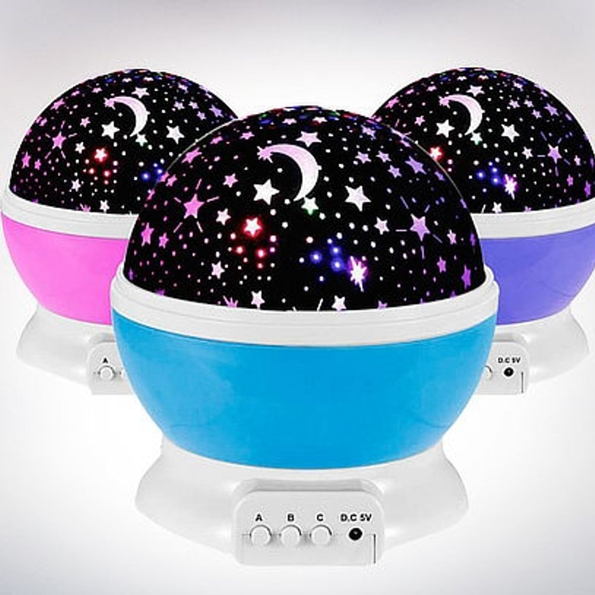GENERICO - Proyector espantacuco de Cielo Estrellado de luz LED color Morado