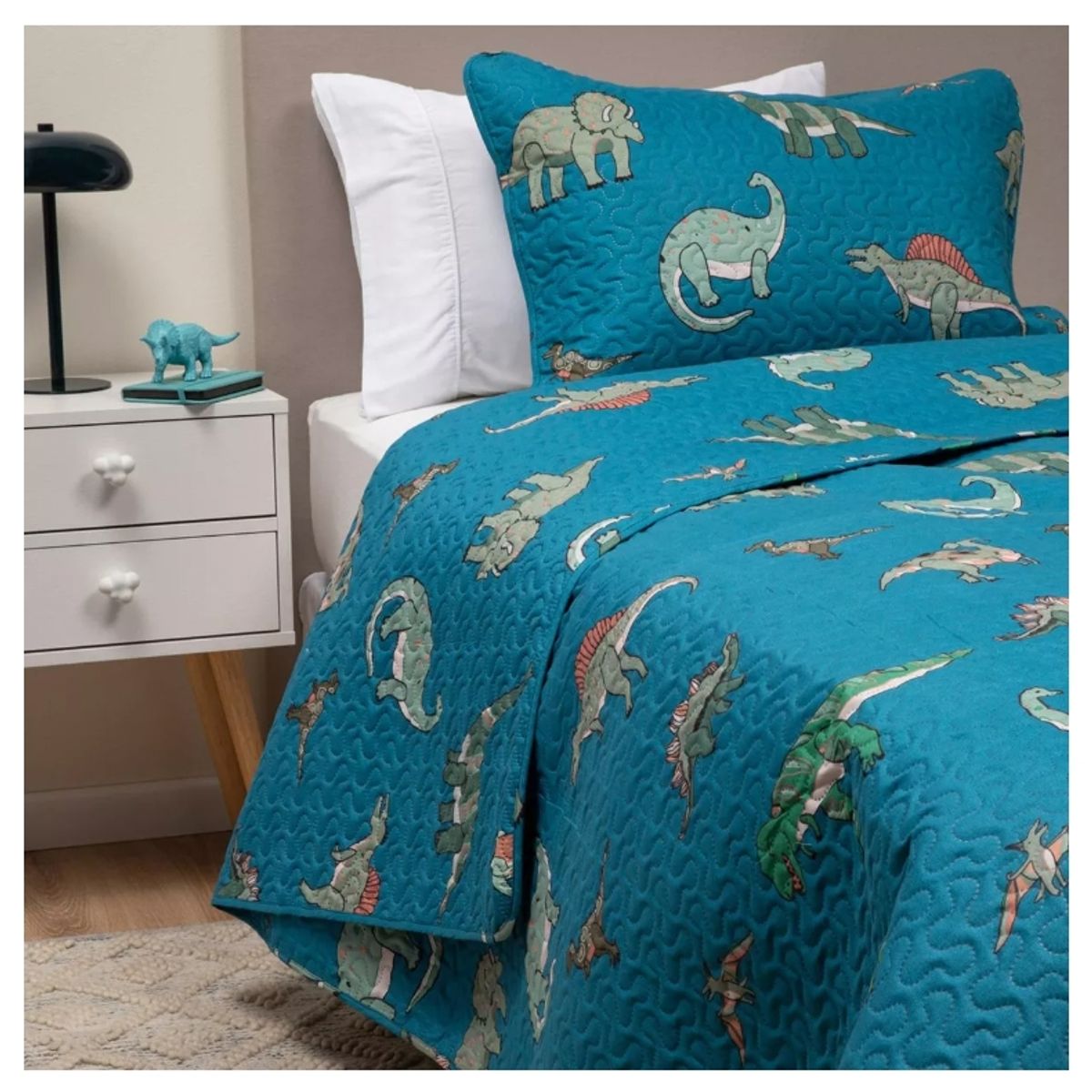 GENERICO - Cubrecama Cobertor Quilt Niño + Funda Almohada 1,5 Plaza Casatua