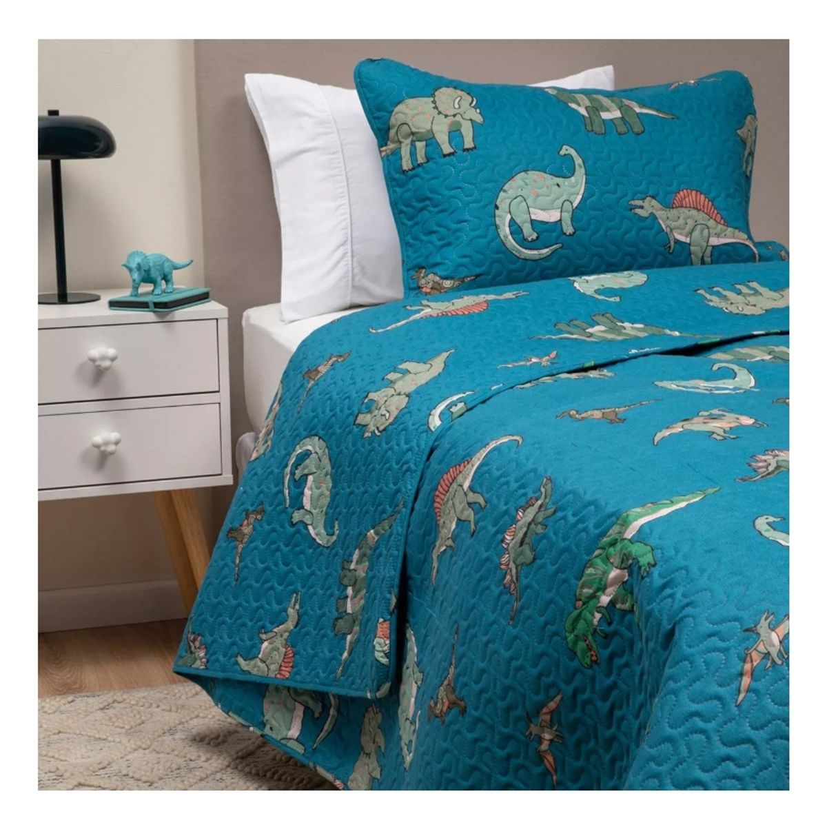 GENERICO - Cubrecama Cobertor Quilt Niño + Funda Almohada 1,5 Plaza Casatua