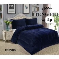 Cobertor de Invierno Peludo con Chiporro 2 Plazas Azul Marino