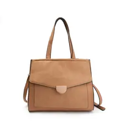 AMPHORA - Cartera Dos Asas Tres divisiones mediana noly taupe