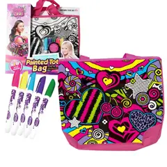 GENERICO - Mochila Cartera Morral Para Pintar Y Decorar Manualidad DIY Niña