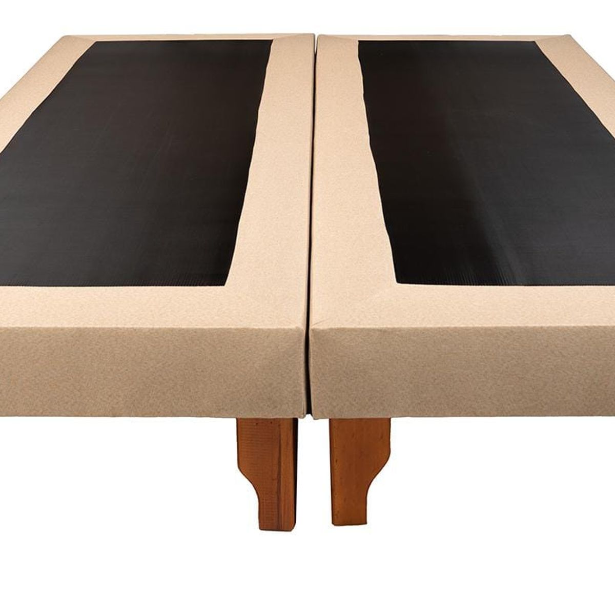 MUEBLES NEW - BASE DOS PLAZAS BEIGE LINO.