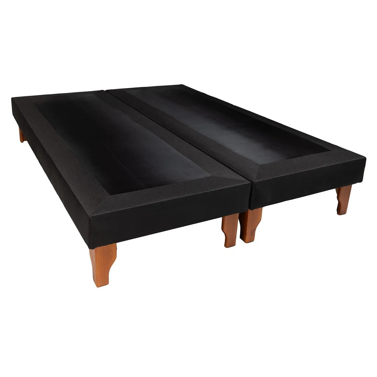 MUEBLES NEW - BASE DOS PLAZAS NEGRO LINO.