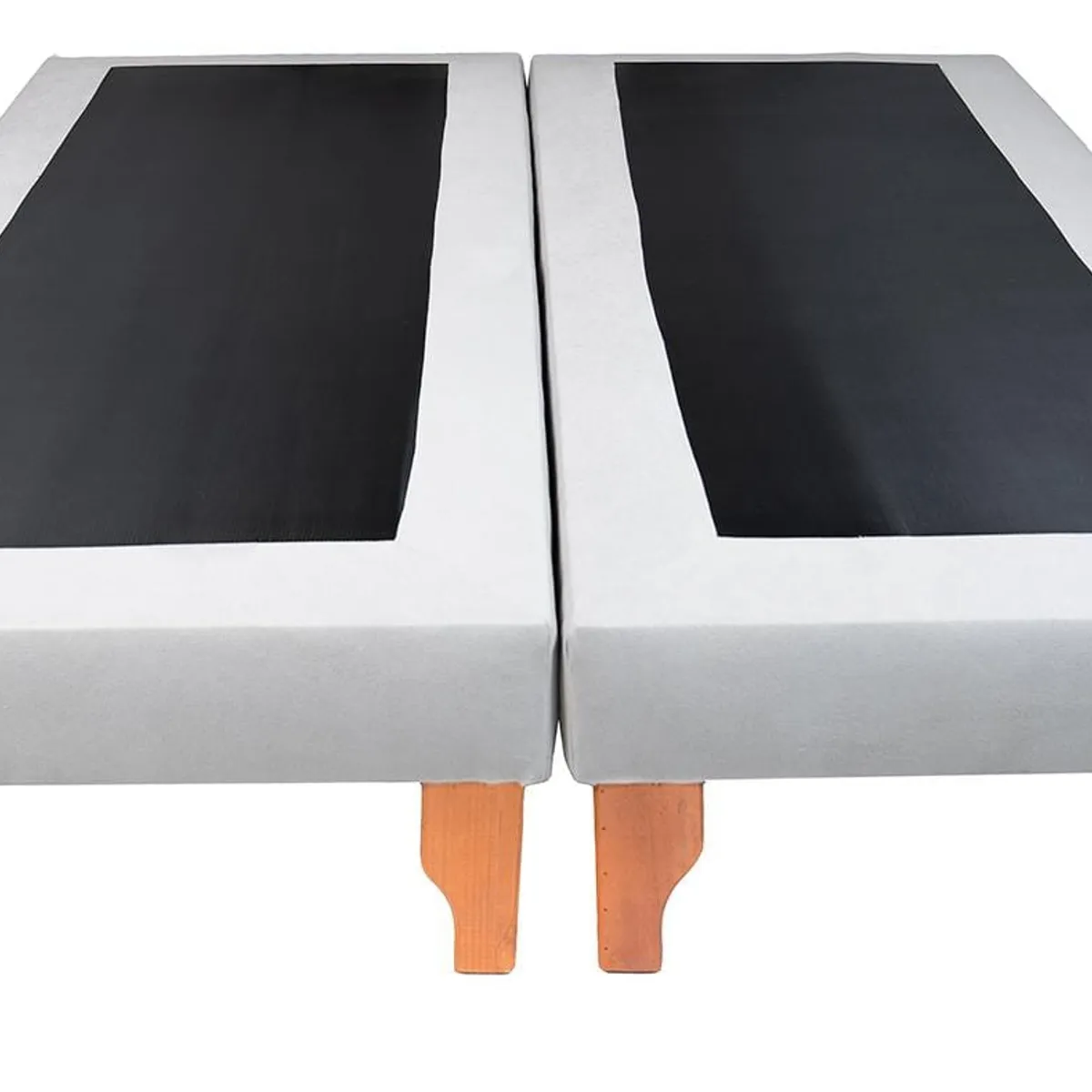 MUEBLES NEW - BASE KING EN LINO GRIS.