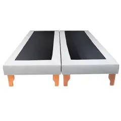 MUEBLES NEW - BASE KING EN LINO GRIS