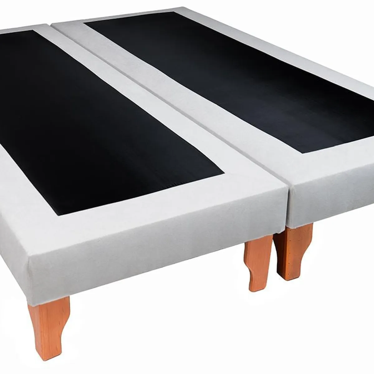 MUEBLES NEW - BASE KING EN LINO GRIS.