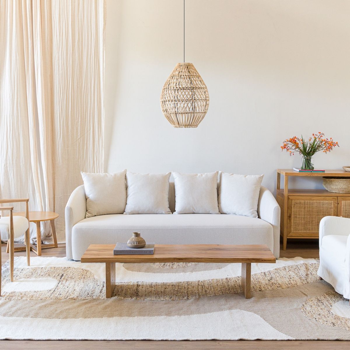 AMOBLE - Sofa Maribel Beige Amoblé