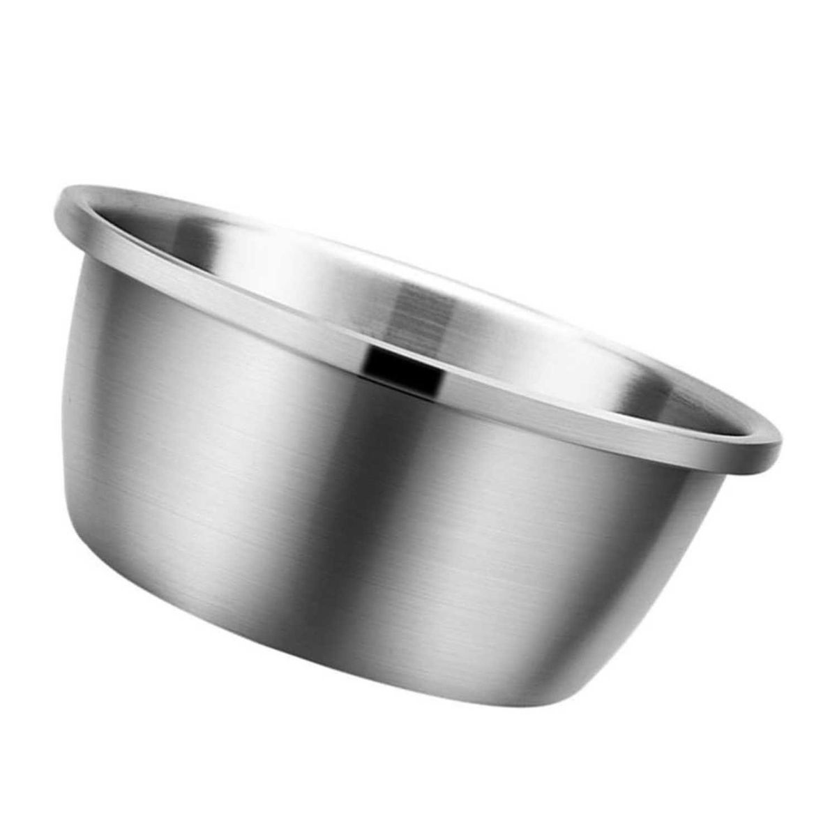 GENERICO - Bowl Ensaladera Redondo Fuente Base Plana Acero Cocina 28CM.