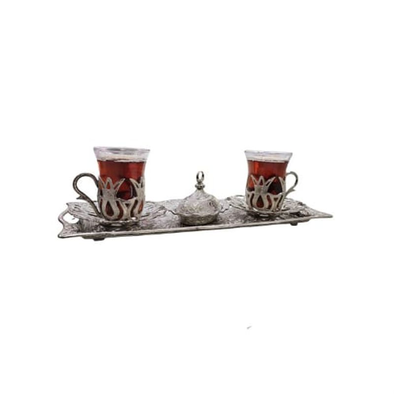 SENA - PACK TAZAS TURCA  COLOR PLATEADO
