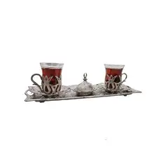 SENA - PACK TAZAS TURCA COLOR PLATEADO