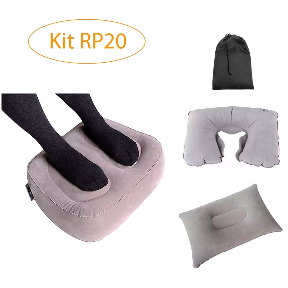 GENERICO - REPOSAPIES INFLABLE HOME OFFICE VIAJES RELAJACIÓN RP20 MEGAVENTAS