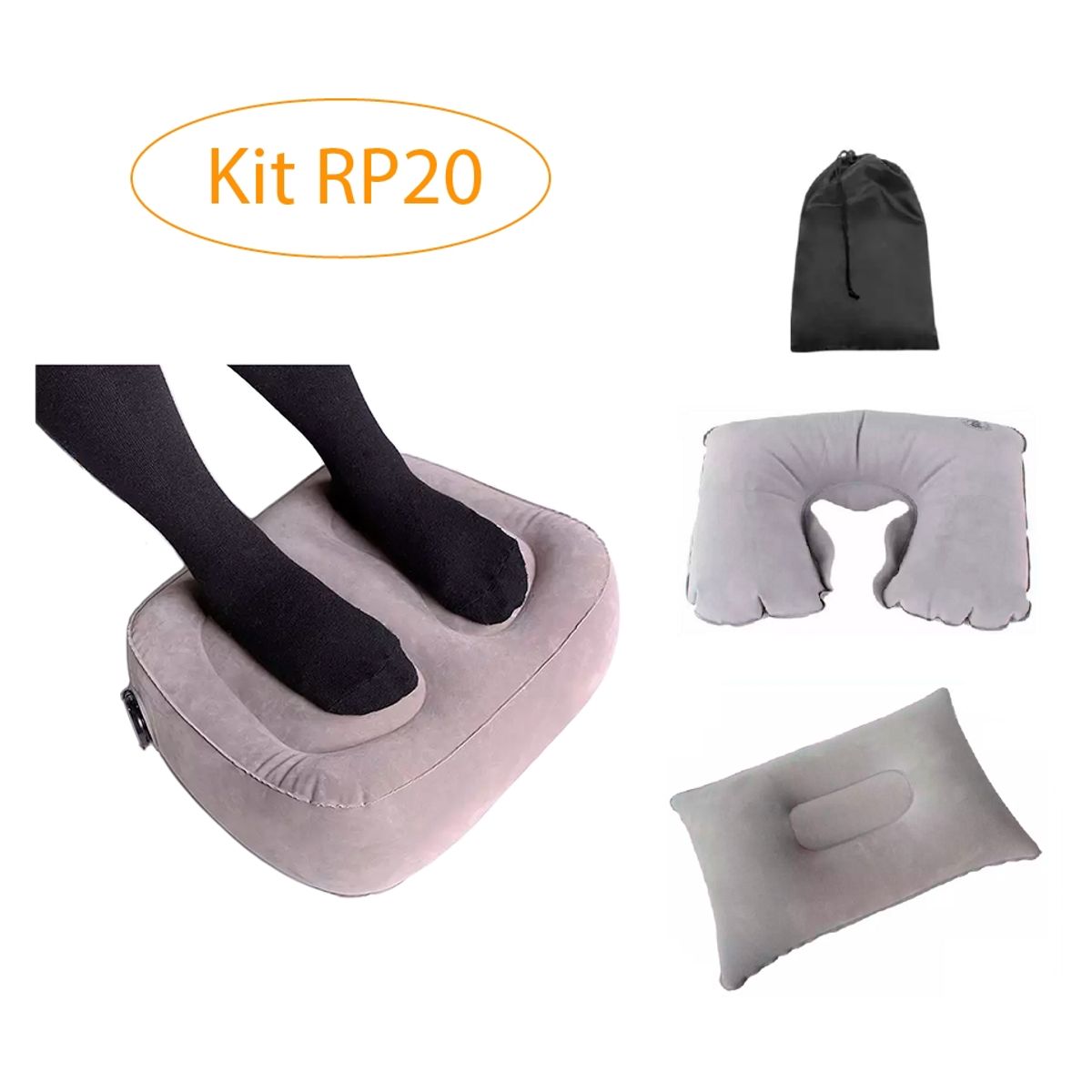 GENERICO - REPOSAPIES INFLABLE HOME OFFICE VIAJES RELAJACIÓN RP20 MEGAVENTAS