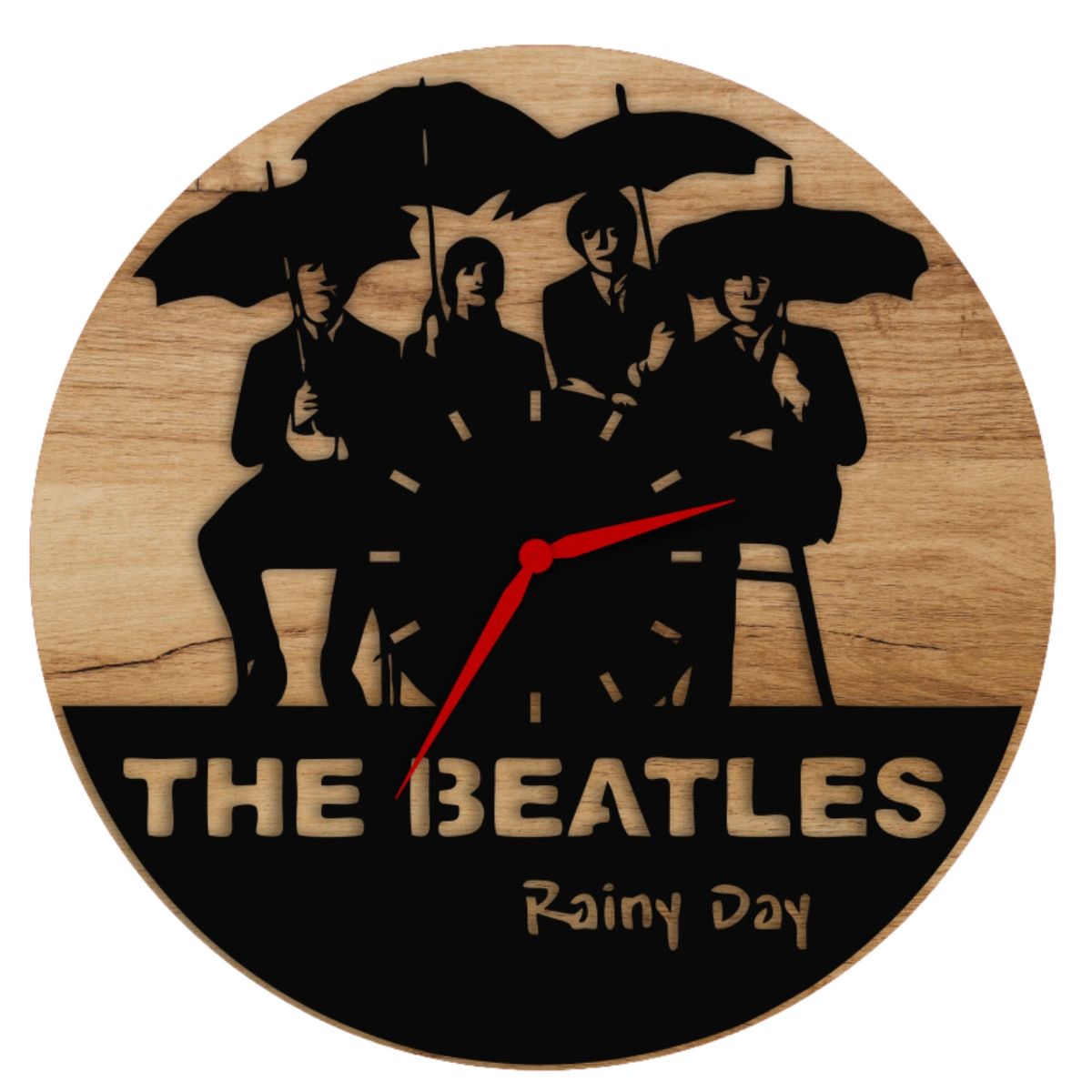 GENERICO - Reloj de Pared Artesanal - 31cm - Rainy Day