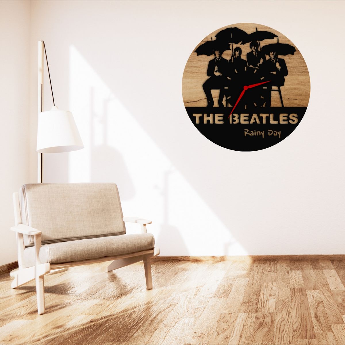 GENERICO - Reloj de Pared Artesanal - 31cm - Rainy Day