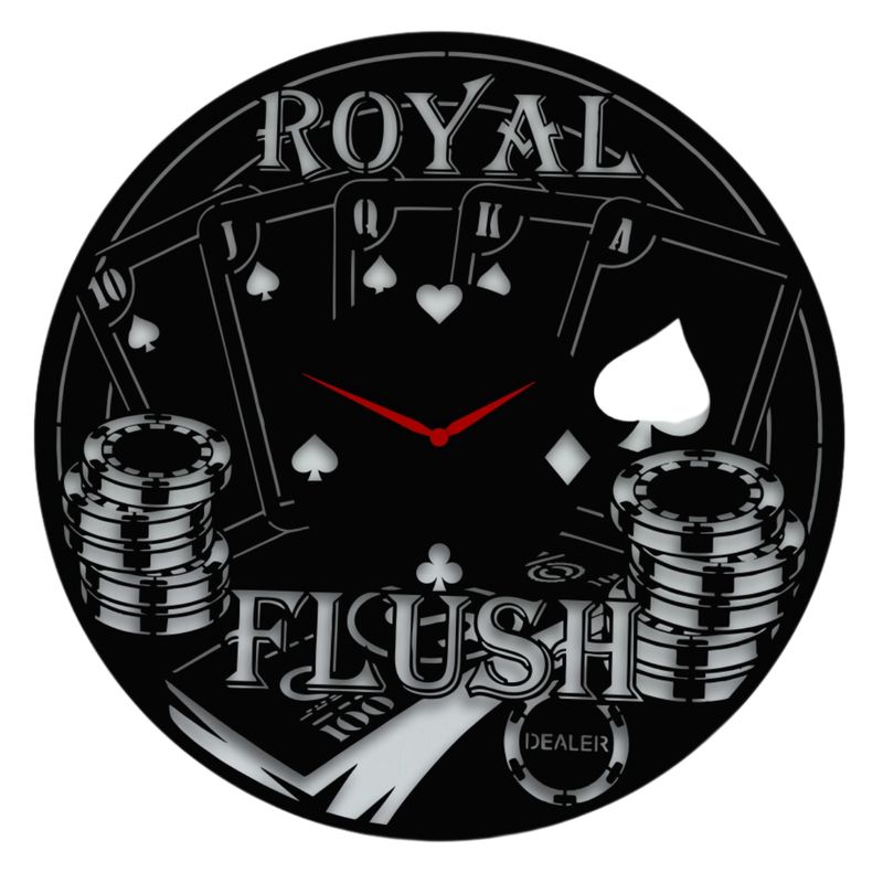 GENERICO - Reloj de Pared Artesanal - 31cm - CasinoPoker