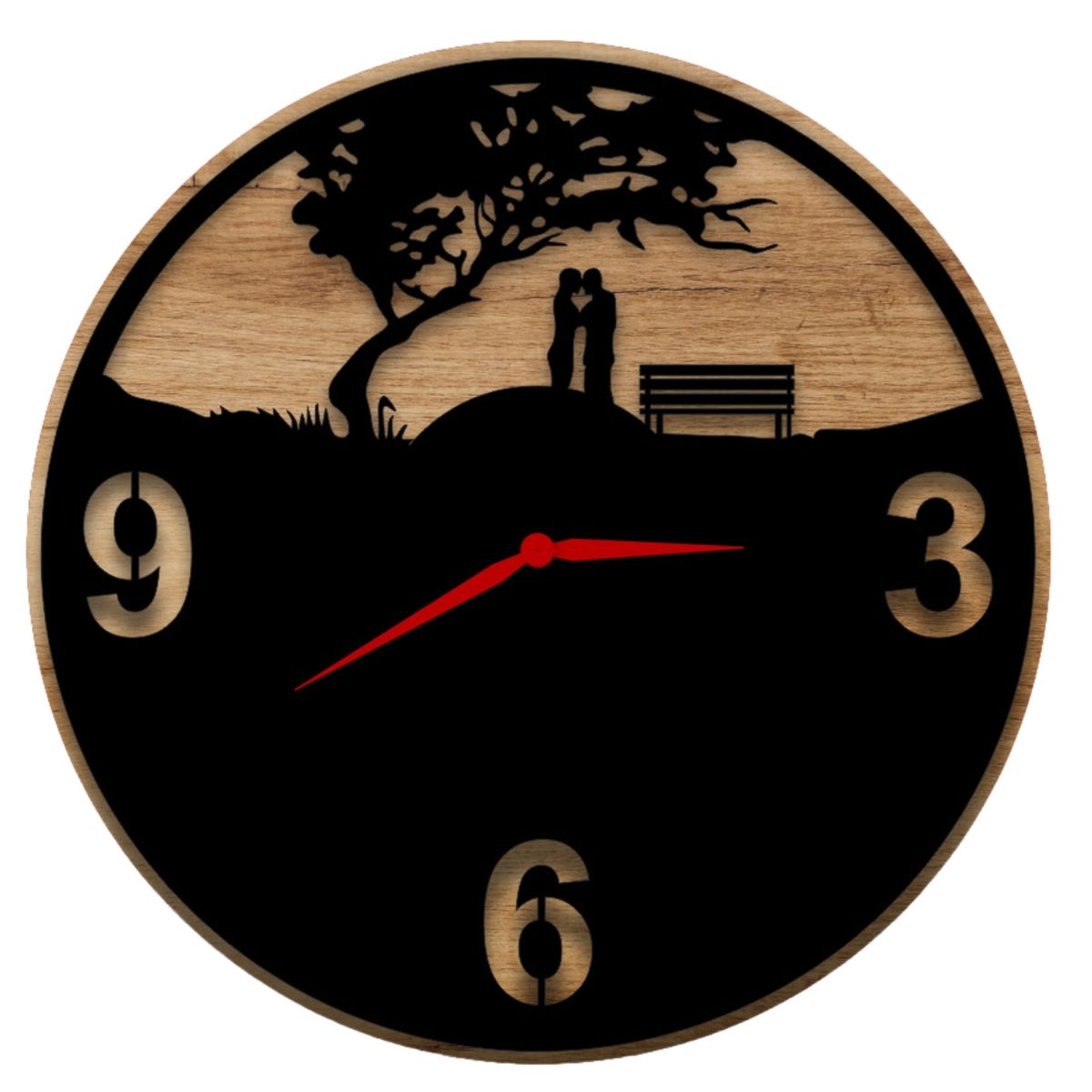 GENERICO - Reloj de Pared Artesanal - 31cm - Romanticismo