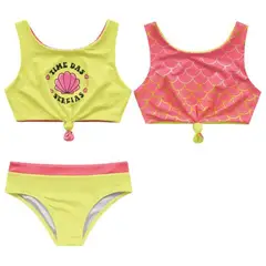 COYOTE KIDS - Traje de baño niña amarillo fucsia reversible - Amarillo